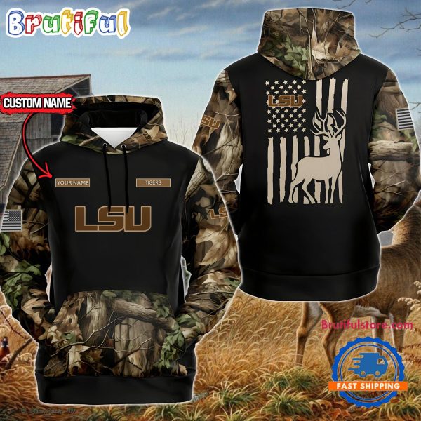 NCAA LSU Tigers Sporty Camo Hunting Style Hoodie, Sweatshirt, TShirt