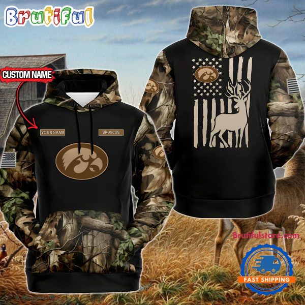 NCAA Iowa Hawkeyes Sporty Camo Hunting Style Hoodie, Sweatshirt, TShirt