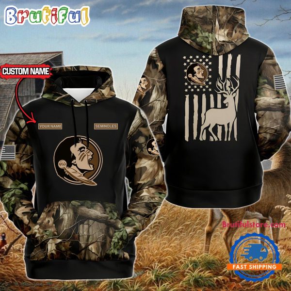 NCAA Florida State Seminoles Sporty Camo Hunting Style Hoodie, Sweatshirt, TShirt