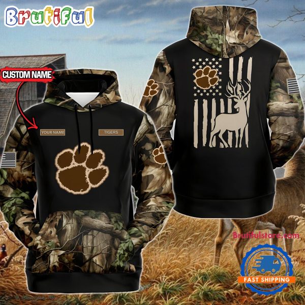 NCAA Clemson Tigers Sporty Camo Hunting Style Hoodie, Sweatshirt, TShirt