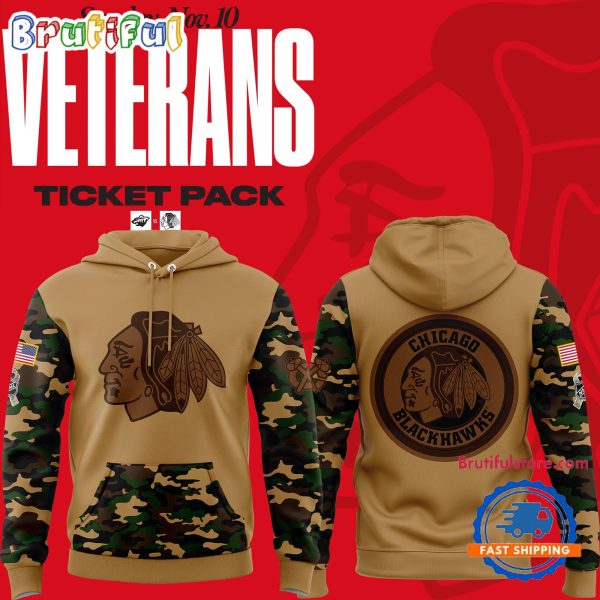 Chicago Blackhawks Veterans Limited Edition New Hoodie