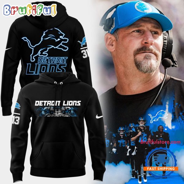 NFL Detroit Lions 313 Unisex Black New Hoodie