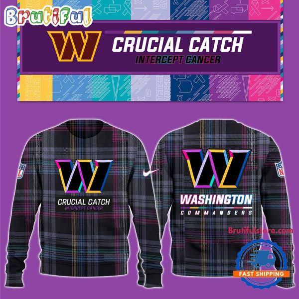 NFL Washington Commanders Football Crucial Catch Intercept Cancer Design New Unisex Sweatshirt, Hoodie, TShirt