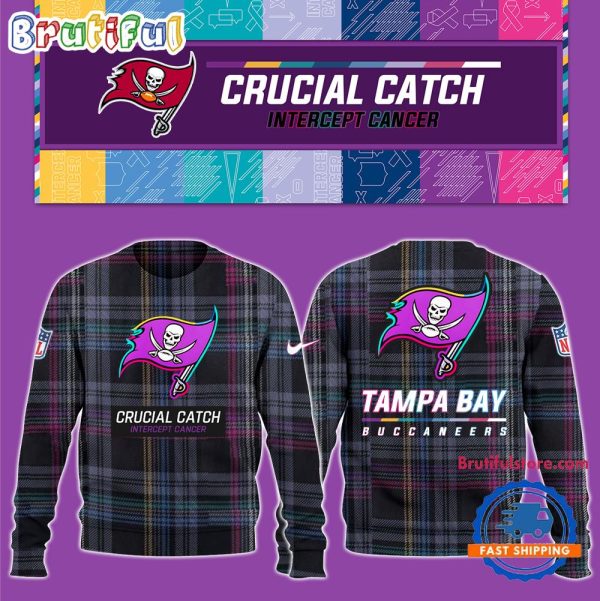 NFL Tampa Bay Buccaneers Football Crucial Catch Intercept Cancer Design New Unisex Sweatshirt, Hoodie, TShirt
