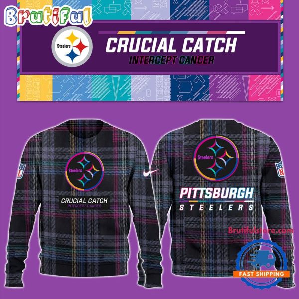 NFL Pittsburgh Steelers Football Crucial Catch Intercept Cancer Design New Unisex Sweatshirt, Hoodie, TShirt