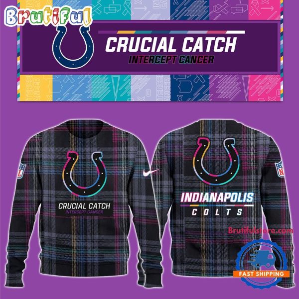NFL Indianapolis Colts Football Crucial Catch Intercept Cancer Design New Unisex Sweatshirt, Hoodie, TShirt
