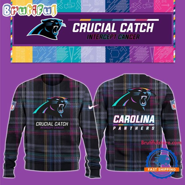 NFL Carolina Panthers Football Crucial Catch Intercept Cancer Design New Unisex Sweatshirt, Hoodie, TShirt