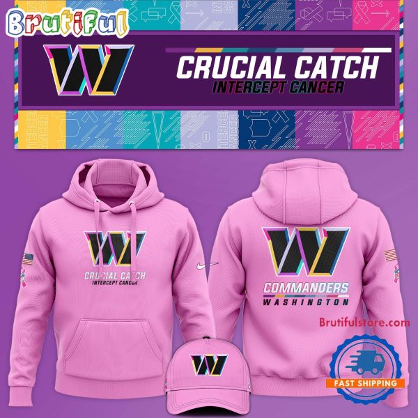 NFL Washington Commanders Crucial Catch Pink Breast Cancer Awareness Limited Edition Hoodie