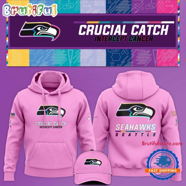 NFL Seattle Seahawks Crucial Catch Pink Breast Cancer Awareness Limited Edition Hoodie