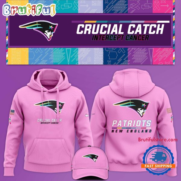 NFL New England Patriots Crucial Catch Pink Breast Cancer Awareness Limited Edition Hoodie