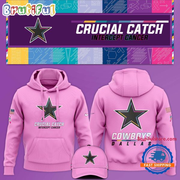 NFL Dallas Cowboys Crucial Catch Pink Breast Cancer Awareness Limited Edition Hoodie