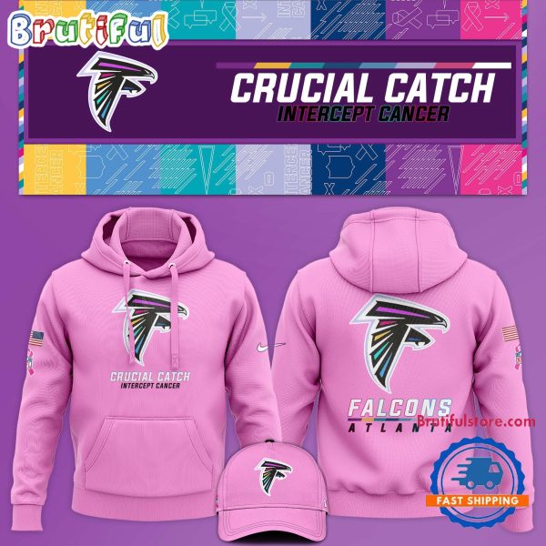 NFL Atlanta Falcons Crucial Catch Pink Breast Cancer Awareness Limited Edition Hoodie