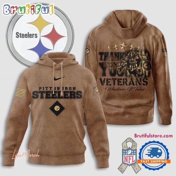 Pittsburgh Steelers Thank You Veterans Whatever It Takes Hoodie