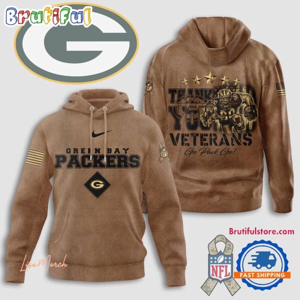 Green Bay Packers Thank You Veterans Go Pack Go Hoodie