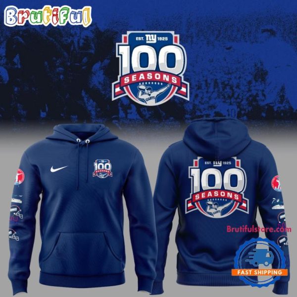 New York Giants Est 1925 NFL 100th Season Prime Time New 3D Hoodie