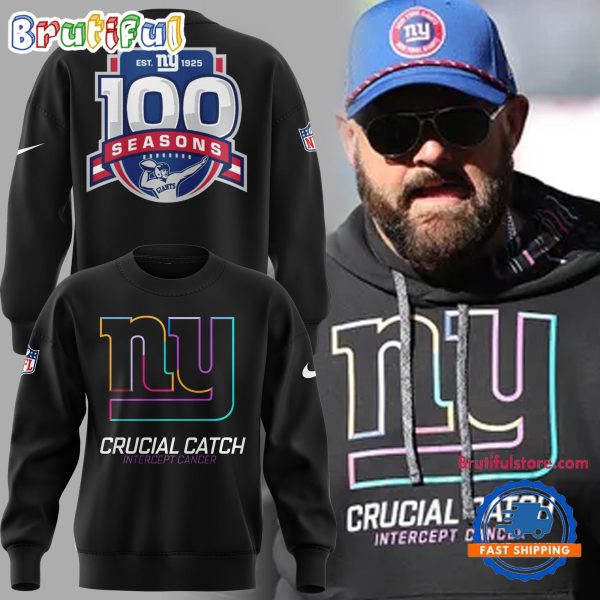 New York Giants Est 1925 NFL 100th Season Prime Time Crucial Catch New Sweatshirt
