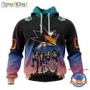 NHL San Jose Sharks X KISS Band Special Hockey Team Music Design Unisex Hoodie