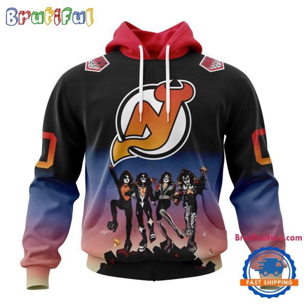 NHL New Jersey Devils X KISS Band Special Hockey Team Music Design Unisex Hoodie