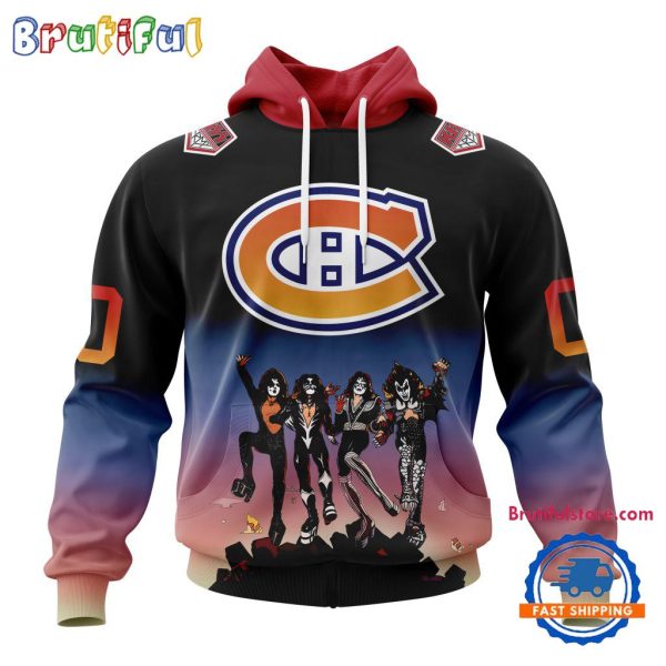 NHL Montreal Canadiens X KISS Band Special Hockey Team Music Design Unisex Hoodie