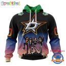 NHL Dallas Stars X KISS Band Special Hockey Team Music Design Unisex Hoodie