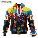NHL Columbus Blue Jackets Special Autism Awareness Custom Hoodie, Sweatshirt, TShirt
