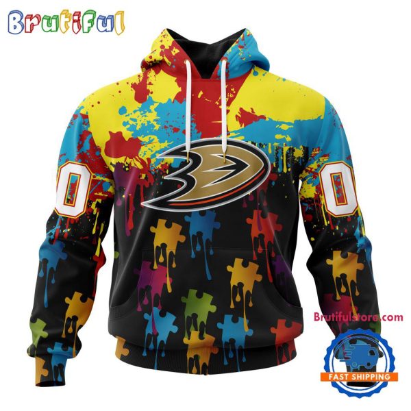 NHL Anaheim Ducks Special Autism Awareness Custom Hoodie, Sweatshirt, TShirt