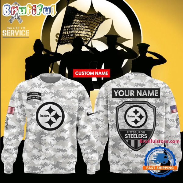 NFL Pittsburgh Steelers Arctic Camo 2024 Salute to Service Sweatshirt