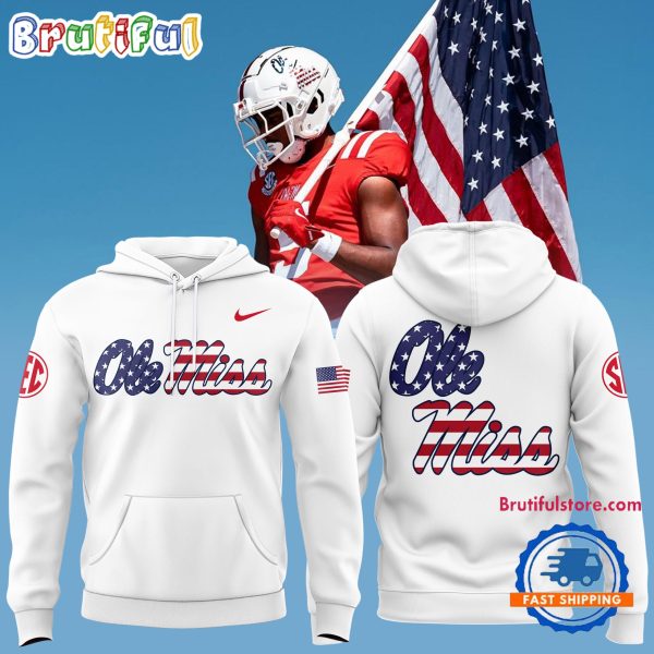 Ole Miss Rebels Military Appreciation White 2024 Hoodie