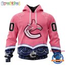 NHL Vancouver Canucks Specialized Hockey Fights Cancer Hoodie