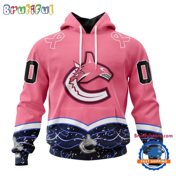 NHL Vancouver Canucks Specialized Hockey Fights Cancer Hoodie