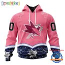 NHL San Jose Sharks Specialized Hockey Fights Cancer Hoodie