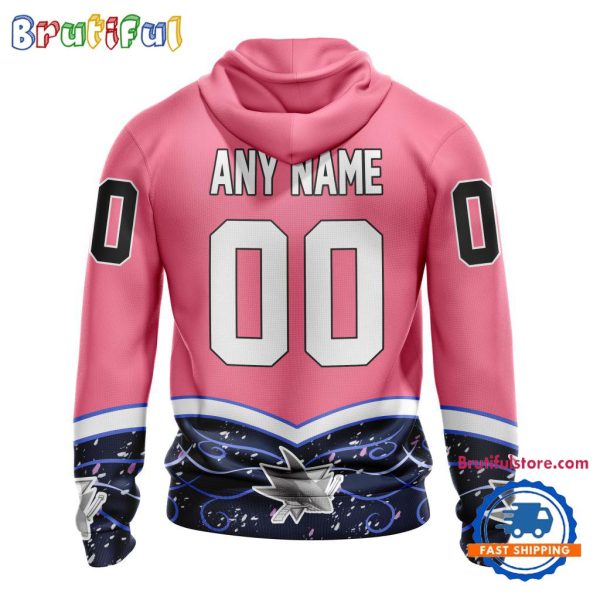NHL San Jose Sharks Specialized Hockey Fights Cancer Hoodie - Image 2
