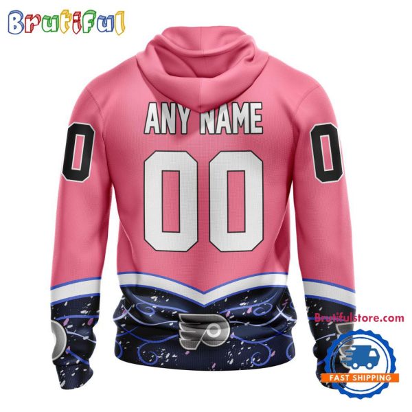 NHL Philadelphia Flyers Specialized Hockey Fights Cancer Hoodie - Image 2