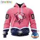 NHL Pittsburgh Penguins Specialized Hockey Fights Cancer Hoodie