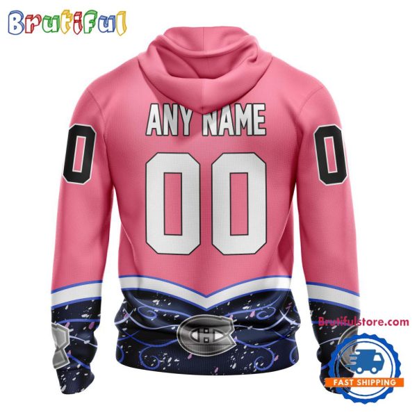NHL Montreal Canadiens Specialized Hockey Fights Cancer Hoodie - Image 2