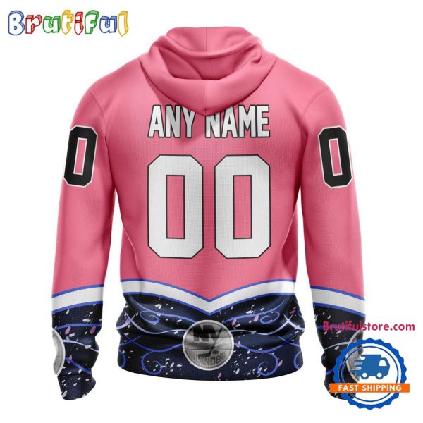 NHL New York Islanders Specialized Hockey Fights Cancer Hoodie - Image 2