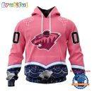 NHL Minnesota Wild Specialized Hockey Fights Cancer Hoodie