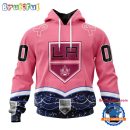 NHL Los Angeles Kings Specialized Hockey Fights Cancer Hoodie