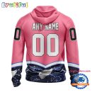 NHL Detroit Red Wings Specialized Hockey Fights Cancer Hoodie