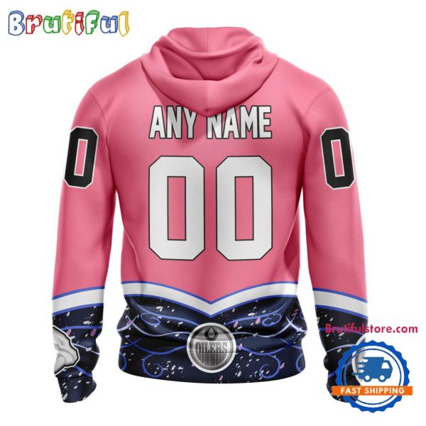 NHL Edmonton Oilers Specialized Hockey Fights Cancer Hoodie - Image 2