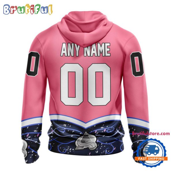 NHL Colorado Avalanche Specialized Hockey Fights Cancer Hoodie - Image 2