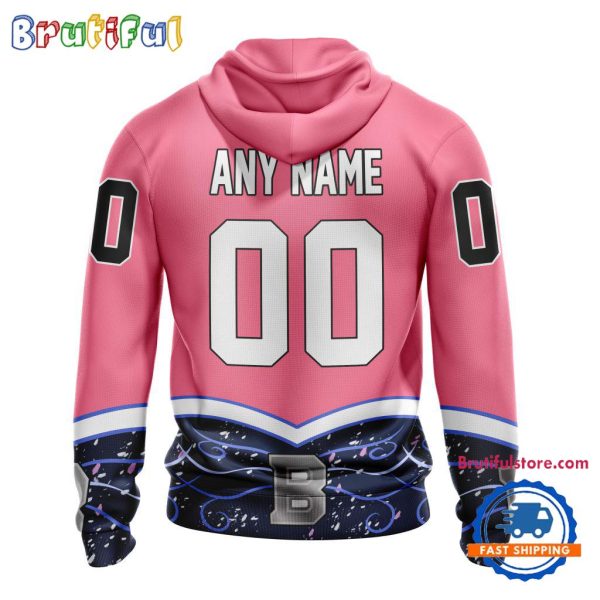 NHL Boston Bruins Specialized Hockey Fights Cancer Hoodie - Image 2