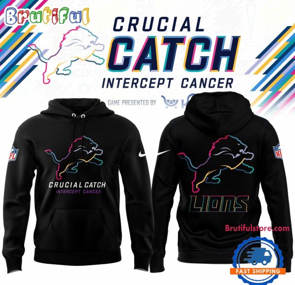 Detroit Lions Black 2024 NFL Crucial Catch Hoodie