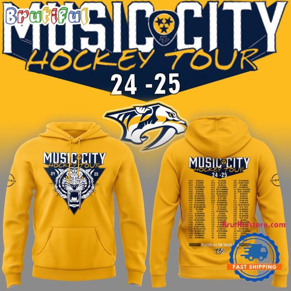 Nashville Predators Music City Hockey Tour 2024-2025 Hoodie