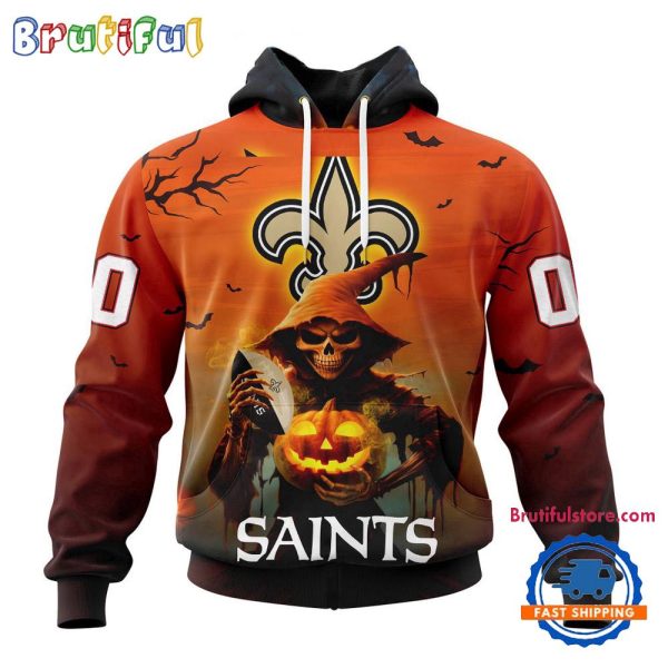 NFL New Orleans Saints Ghost Witches Halloween Custom Hoodie