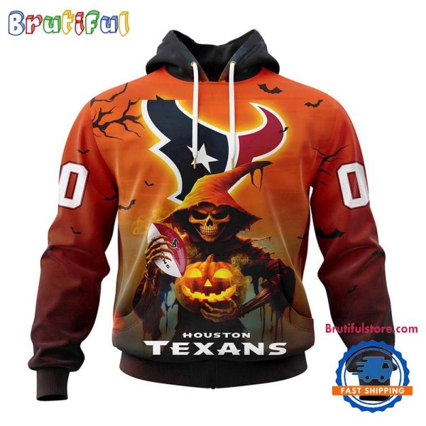 NFL Houston Texans Ghost Witches Halloween Custom Hoodie