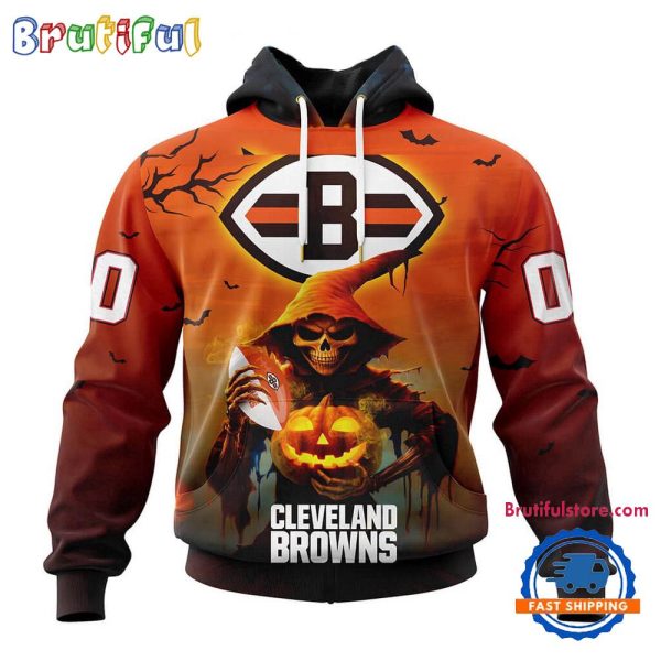 NFL Cleveland Browns Ghost Witches Halloween Custom Hoodie