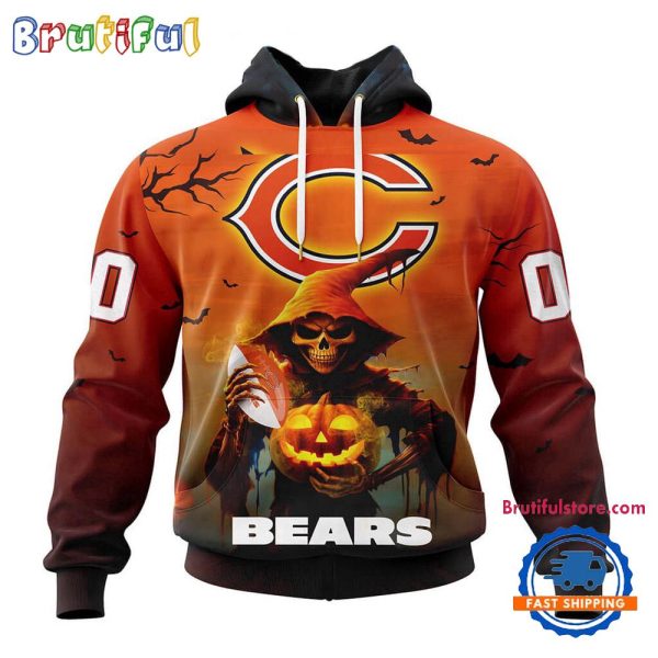 NFL Chicago Bears Ghost Witches Halloween Custom Hoodie