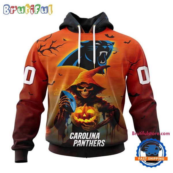 NFL Carolina Panthers Ghost Witches Halloween Custom Hoodie