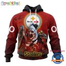 NFL Pittsburgh Steelers Horror Terrifier Ghoulish Valak Halloween Football Hoodie
